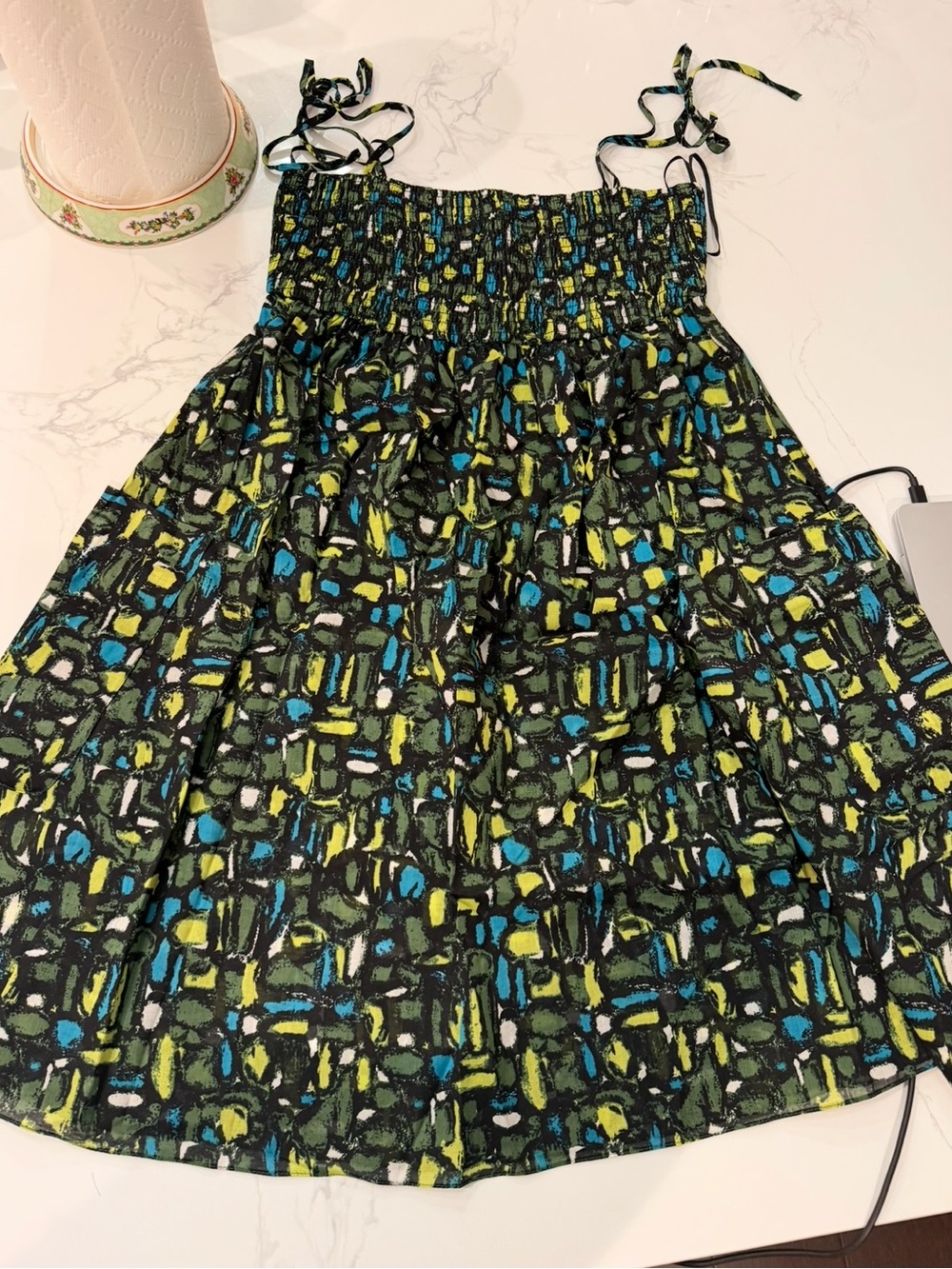 Susana Manaco Smocked Waist A-Line Dress